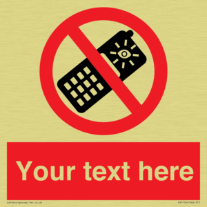 Custom No camera phones Sign